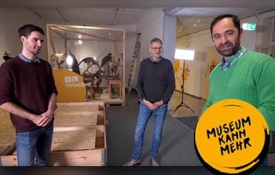 Denny Popp und Hauke Harms (beide UFZ) im Videopodcast mit Ronny Maik Leder (Direktor Naturkundemuseum Leipzig)